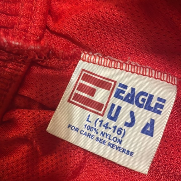 Russell blend baseball Vipers top black & athletic shorts red boys size L 14 16 - Picture 12 of 12